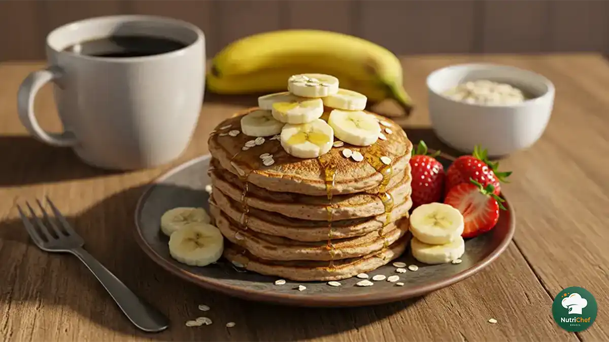 panqueca integral de banana com aveia