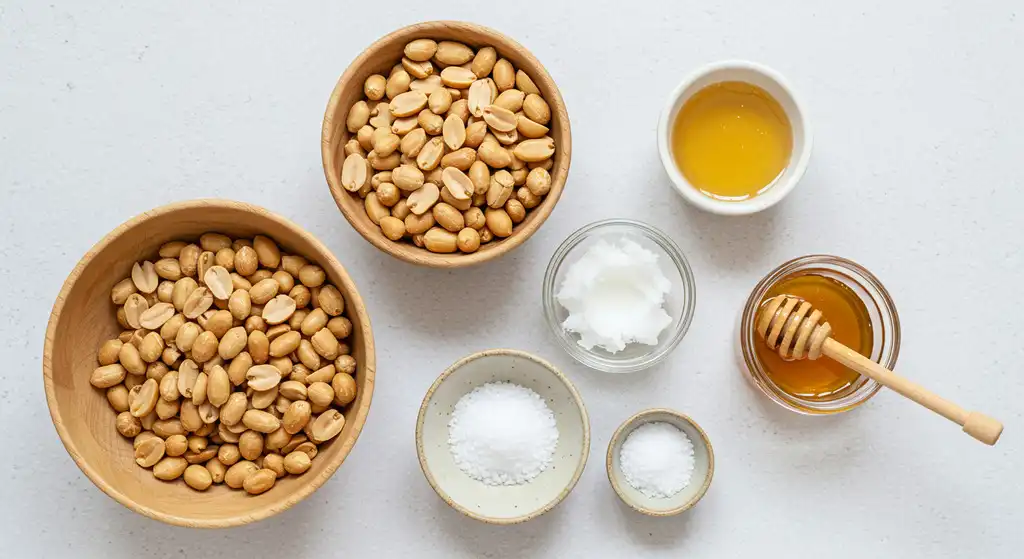 ingredientes da receita com pasta de amendoim fit
