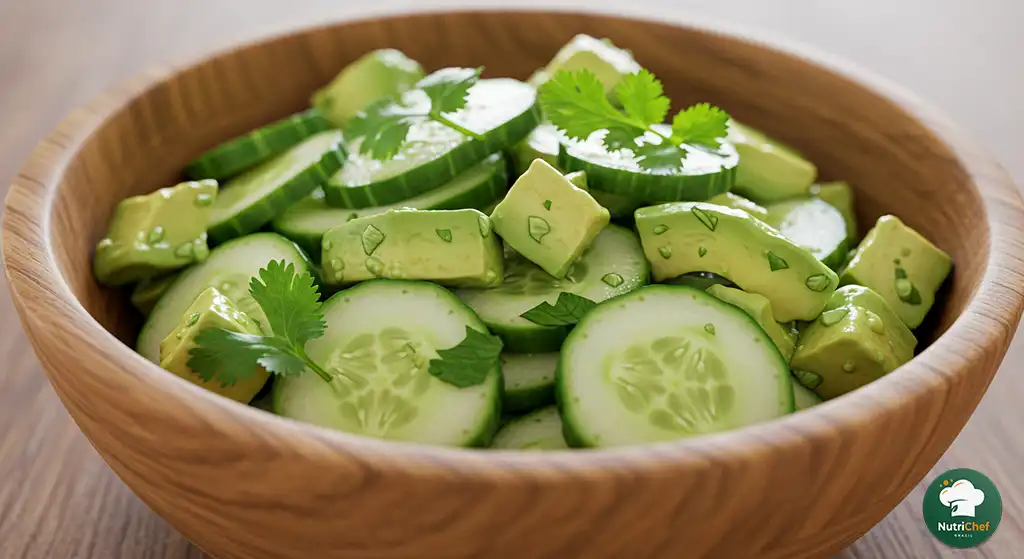 Como fazer salada de pepino com abacate low carb e anti-inflamatória