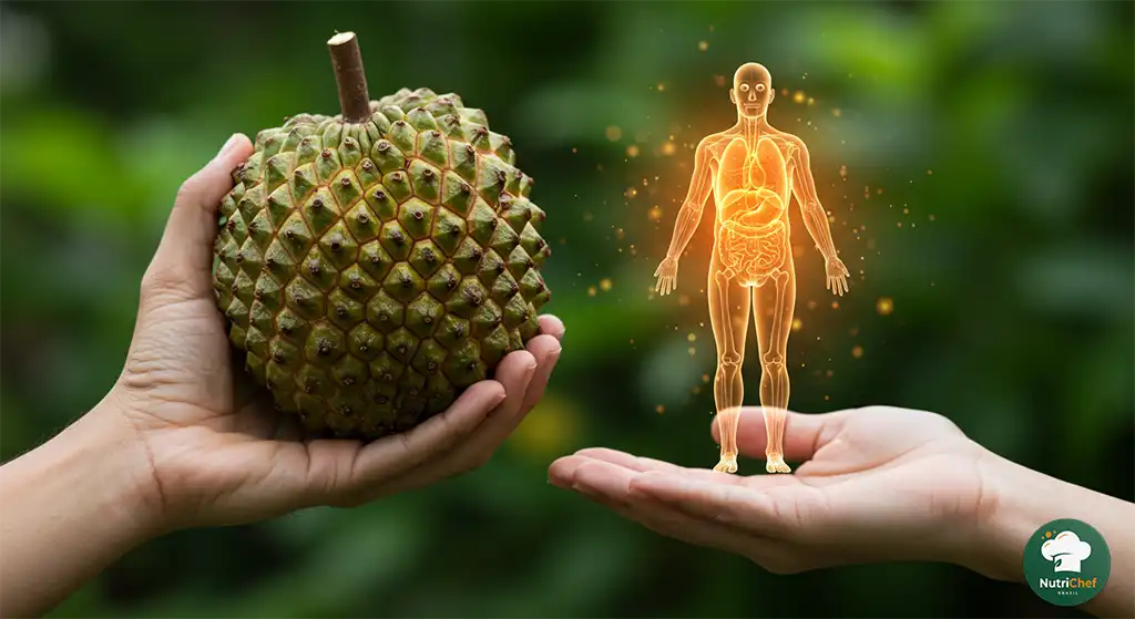 Benefícios terapêuticos do araticum ilustrados de forma simbólica