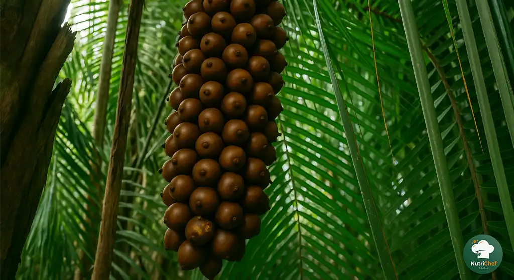 frutas com a letra B: Imagem da fruta Babaçu com fundo natural