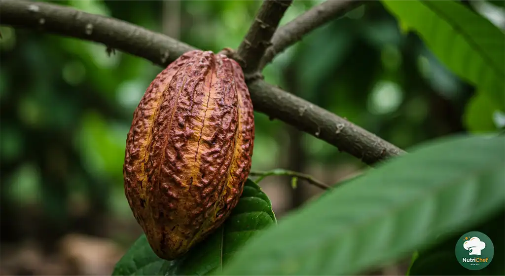 Cacau entre as frutas com a letra C - imagem ilustrativa para artigo nutricional